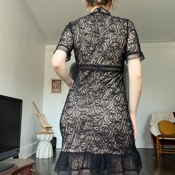 Bardot Black Lace Dress - Picture 3 of 4